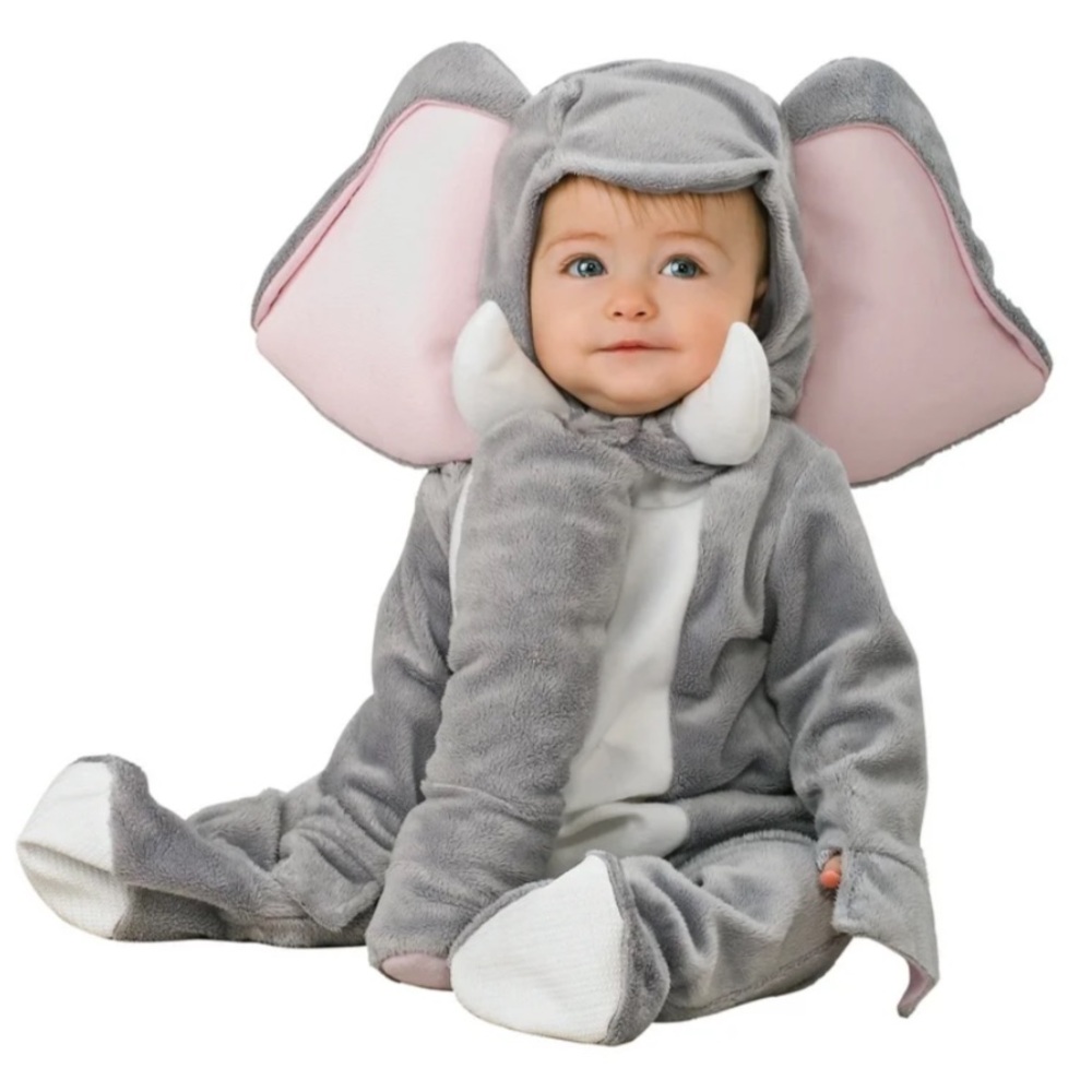 Elephant Halloween Costume for Infant, Size 6-12M, by Way to Celebrate unisex - Picture 2 of 7